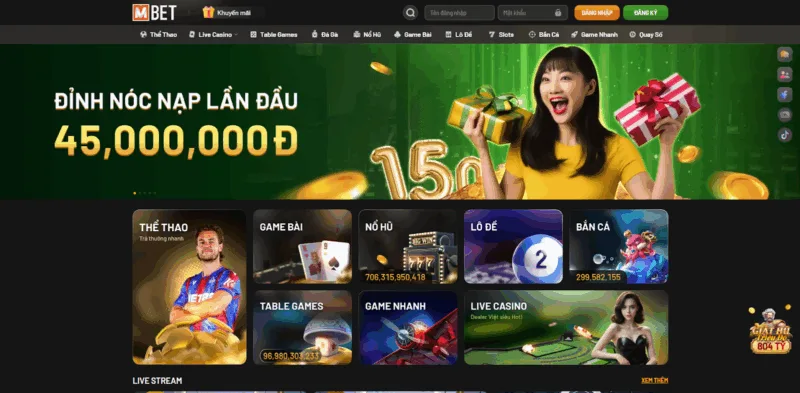 Nhà cái Mbet và kho giải trí phong phú